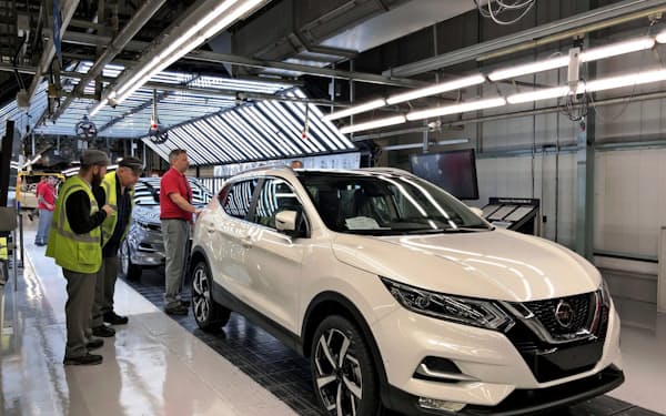 日産自動車の英サンダーランド工場で生産されるSUV「キャシュカイ」（2019年10月、英北部）