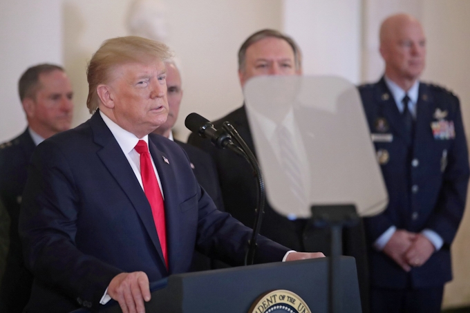 欧米メディア トランプ氏演説 緊張緩和に道 日本経済新聞