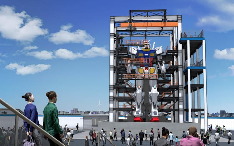 18メートルのガンダムを間近で見ることができる。(C)創通・サンライズ 18メートルのガンダムを間近で見ることができる。(C)創通・サンライズ