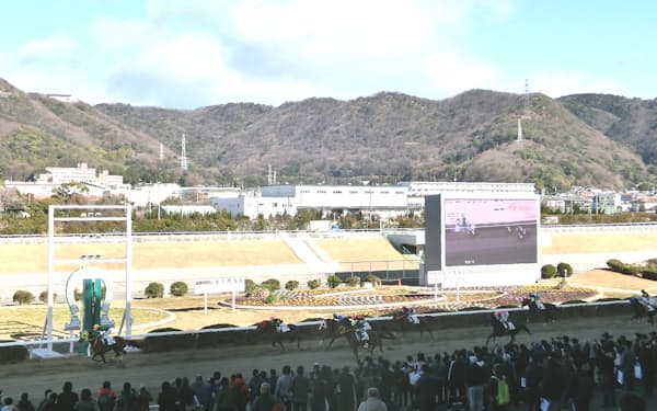15日の姫路競馬再開初日には約3000人の観客が集まった