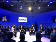 経済価値の測定方法を議論する討論会が開かれた(23日、スイス東部ダボス) 経済価値の測定方法を議論する討論会が開かれた(23日、スイス東部ダボス)