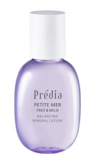 コーセーの「プレディア プティメール フリー&マイルド バランシング ミネラル ローション」。ミネラル成分を多く含ませた コーセーの「プレディア プティメール フリー&マイルド バランシング ミネラル ローション」。ミネラル成分を多く含ませた