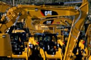 キャタピラーは北米でも建機需要がマイナスに転じた(カリフォルニア州の販売拠点)=ロイター キャタピラーは北米でも建機需要がマイナスに転じた(カリフォルニア州の販売拠点)=ロイター