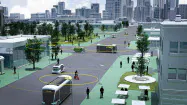 小糸製作所は街路灯や信号機とクルマがつながる未来図を描く=同社提供 小糸製作所は街路灯や信号機とクルマがつながる未来図を描く=同社提供