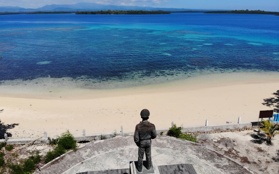 せかい旬景 マッカーサー上陸の島はいま インドネシア 日本経済新聞