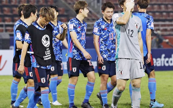サッカーのU-23アジア選手権で日本は1次リーグ敗退に終わった=共同