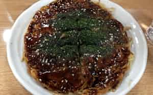 カリカリ感を愛してやまない地元ファンも多い「さち」の府中焼き カリカリ感を愛してやまない地元ファンも多い「さち」の府中焼き