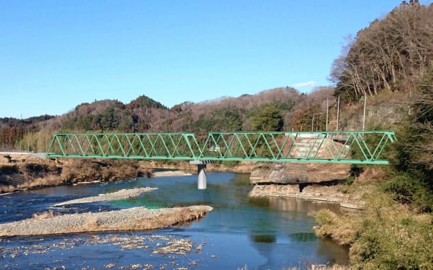 橋脚を従来の6本から1本にして復旧を急ぐ(完成イメージ、JR東日本水戸支社提供) 橋脚を従来の6本から1本にして復旧を急ぐ(完成イメージ、JR東日本水戸支社提供)
