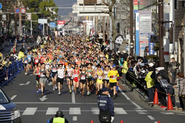 多くの人が集まるため感染拡大のリスクがあると判断した(2019年の静岡マラソン) 多くの人が集まるため感染拡大のリスクがあると判断した(2019年の静岡マラソン)