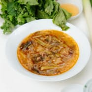 麻辣春雨スープには「醤油もろみ」も使用した 麻辣春雨スープには「醤油もろみ」も使用した