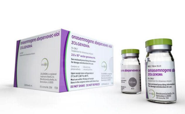 米国で承認され高い価格が話題になった脊髄性筋萎縮症(SMA)治療薬「ゾルゲンスマ」(ノバルティス提供) 米国で承認され高い価格が話題になった脊髄性筋萎縮症(SMA)治療薬「ゾルゲンスマ」(ノバルティス提供)