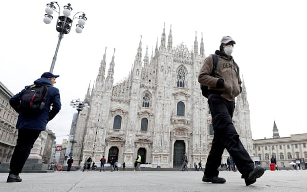 イタリアの感染者数は欧州で最多となっている（ミラノ）=ロイター