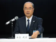来期の経営計画を発表する大阪ガスの本荘武宏社長(大阪市) 来期の経営計画を発表する大阪ガスの本荘武宏社長(大阪市)