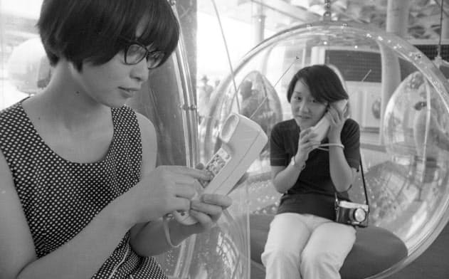 電気通信館に展示されたワイヤレステレホン(1970年7月) 電気通信館に展示されたワイヤレステレホン(1970年7月)