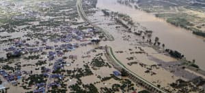 台風19号で千曲川の堤防が決壊して大規模浸水した長野市の地価は下落した(2019年10月)