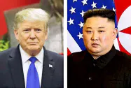 トランプ米大統領と北朝鮮の金正恩委員長=AP・共同 トランプ米大統領と北朝鮮の金正恩委員長=AP・共同