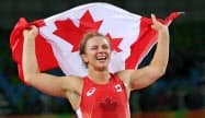 カナダは今夏の東京五輪・パラリンピックに選手派遣しないと決めた(リオ五輪レスリング女子75キロ級金メダリストのエリカ・ウィーブ選手)=ロイター カナダは今夏の東京五輪・パラリンピックに選手派遣しないと決めた(リオ五輪レスリング女子75キロ級金メダリストのエリカ・ウィーブ選手)=ロイター