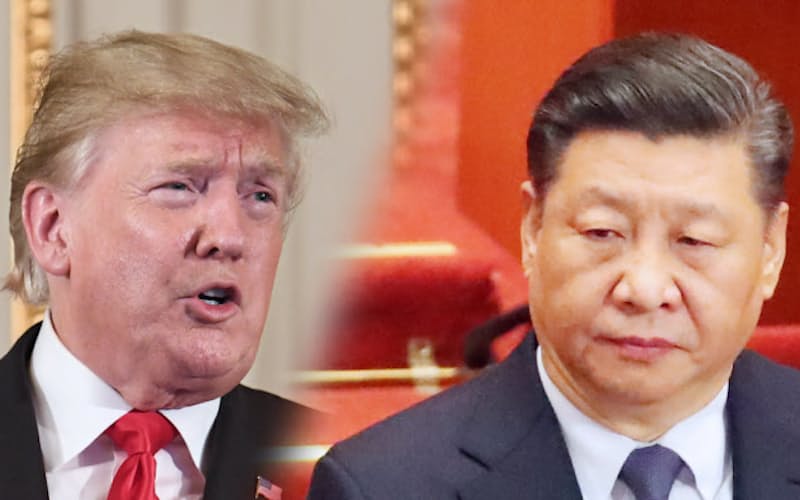 トランプ米大統領(左)と中国の習近平国家主席 トランプ米大統領(左)と中国の習近平国家主席