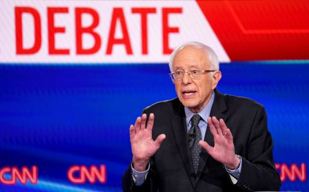 サンダース氏が米大統領選で民主党の指名を得ることはほぼないが、彼の「大きな政府が必要」とする考え方は今後も浸透していくという=ロイター サンダース氏が米大統領選で民主党の指名を得ることはほぼないが、彼の「大きな政府が必要」とする考え方は今後も浸透していくという=ロイター