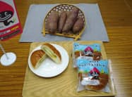 神戸屋が売り出す地元特産のうなぎいも(写真上)を使ったパン 神戸屋が売り出す地元特産のうなぎいも(写真上)を使ったパン