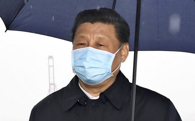 3月29日、浙江省の港湾地区を視察する習近平国家主席=新華社AP 3月29日、浙江省の港湾地区を視察する習近平国家主席=新華社AP