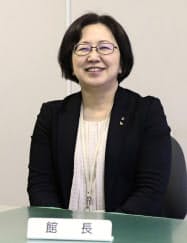 長崎原爆資料館で初の女性館長に就任した篠崎桂子(しのざき・けいこ)さん=共同 長崎原爆資料館で初の女性館長に就任した篠崎桂子(しのざき・けいこ)さん=共同