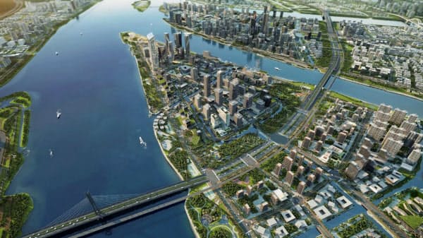 3Dで再現された都市(ディープミラー提供)