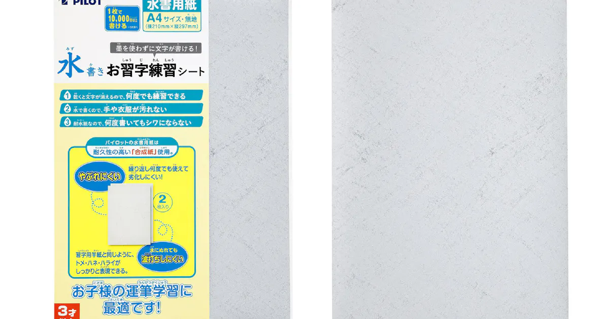 パイロット 繰り返し書ける水書用紙 水で習字練習 日本経済新聞 パイロット 繰り返し書ける水書用紙 水で習字練習 日本経済新聞