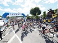 榛名山ヒルクライムにはここ数年7000人以上がエントリーしていた(写真は18年の様子) 榛名山ヒルクライムにはここ数年7000人以上がエントリーしていた(写真は18年の様子)