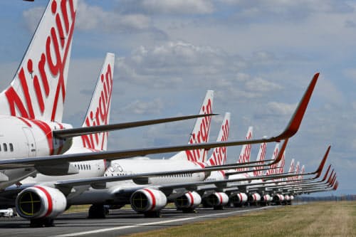ヴァージン・オーストラリアは豪航空2位、国内では3割のシェアを持つ(ブリスベン)=AAP