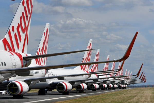 ヴァージン・オーストラリアは豪航空2位、国内では3割のシェアを持つ(ブリスベン)=AAP