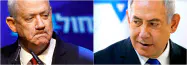 ネタニヤフ首相(右)とガンツ氏は首相職を1年半後に引き継ぐことで合意した=ロイター ネタニヤフ首相(右)とガンツ氏は首相職を1年半後に引き継ぐことで合意した=ロイター