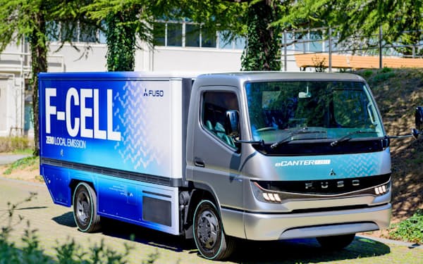 ダイムラーは傘下の三菱ふそうトラック・バスを燃料電池小型トラックのコンセプト車「eCanter F-Cell」を公開済み
