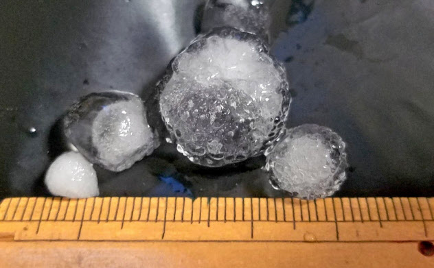 埼玉県で観測されたひょう(4月24日、ウェザーニューズ提供) 埼玉県で観測されたひょう(4月24日、ウェザーニューズ提供)