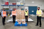 ニュージーランドからシンガポールに到着した食肉=シンガポール貿易産業省提供 ニュージーランドからシンガポールに到着した食肉=シンガポール貿易産業省提供
