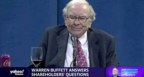 バークシャーの年次株主総会はオンラインで中継した=ロイター