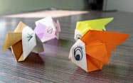 金魚の折り紙=共同 金魚の折り紙=共同