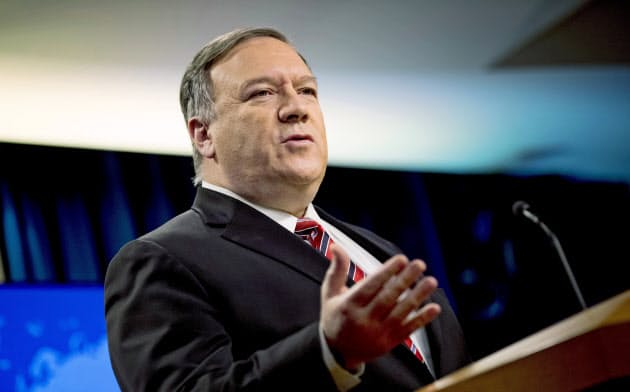 中国が個人攻撃を続けるポンペオ米国務長官(4月29日、ワシントンで)=AP 中国が個人攻撃を続けるポンペオ米国務長官(4月29日、ワシントンで)=AP