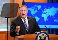 トランプ米政権で中国批判の先頭に立つポンペオ米国務長官=ロイター トランプ米政権で中国批判の先頭に立つポンペオ米国務長官=ロイター