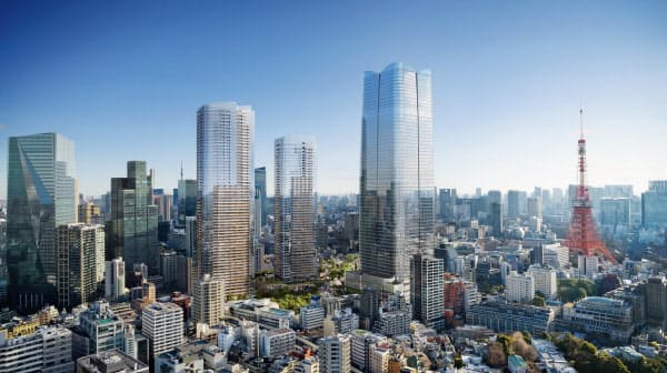 20年以降も大型オフィスの完成が相次ぐ(23年3月末完成予定の森ビル「虎ノ門・麻布台プロジェクト」)
