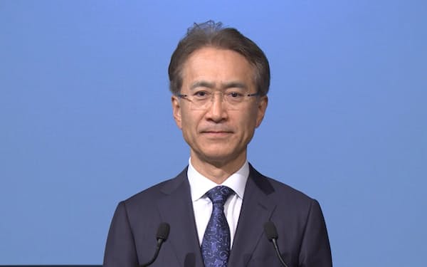 ソニーの吉田憲一郎社長は経営方針説明会で金融事業の完全子会社化の狙いを説明した