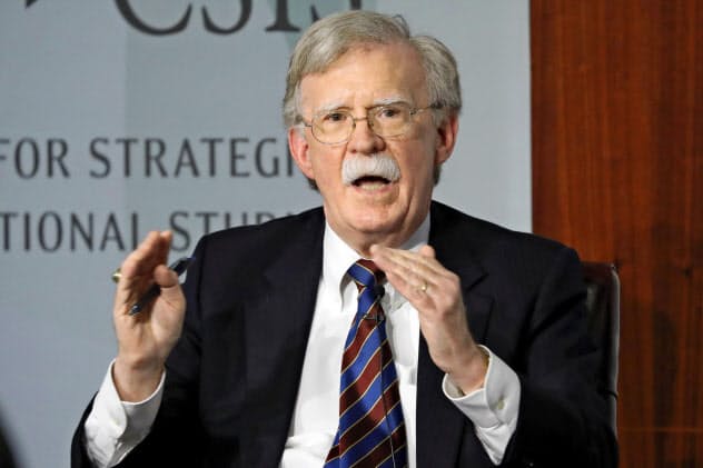 ボルトン前大統領補佐官=AP・共同 ボルトン前大統領補佐官=AP・共同