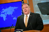 ポンペオ米国務長官は中国の強制労働を批判した=AP ポンペオ米国務長官は中国の強制労働を批判した=AP