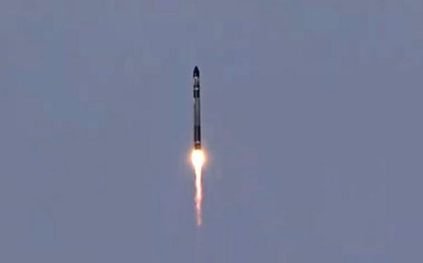 ロケットラボが打ち上げたロケット「エレクトロン」(同社のライブ映像より)
