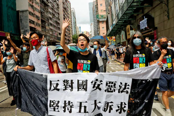 香港では「香港国家安全法」が住民の自由や権利を奪うとの懸念が高まっている(ロイター)