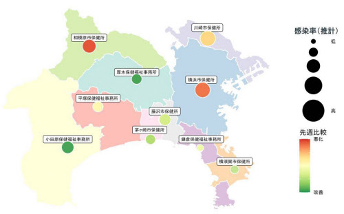 新型コロナ 神奈川県 コロナ感染率地図で地域ごとに表示 日本経済新聞
