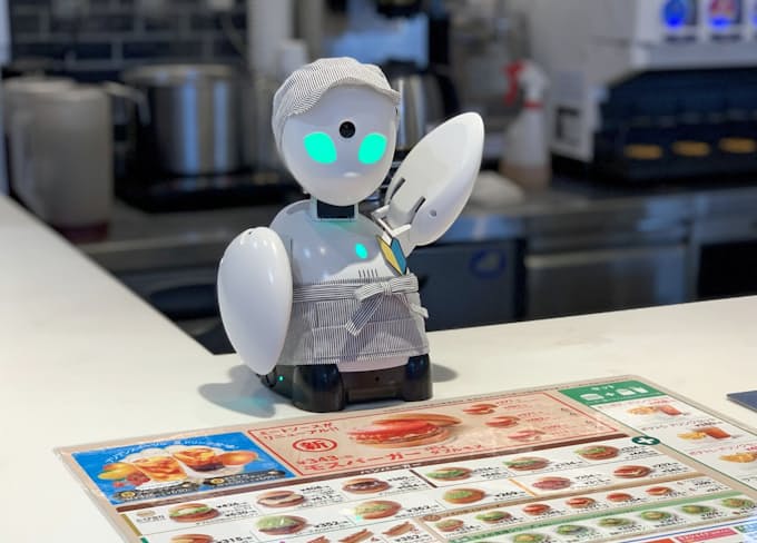 モス ロボットでリモート接客の実証実験 日本経済新聞