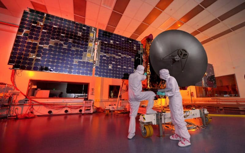 UAEが打ち上げる火星探査機=MBRSC提供 UAEが打ち上げる火星探査機=MBRSC提供