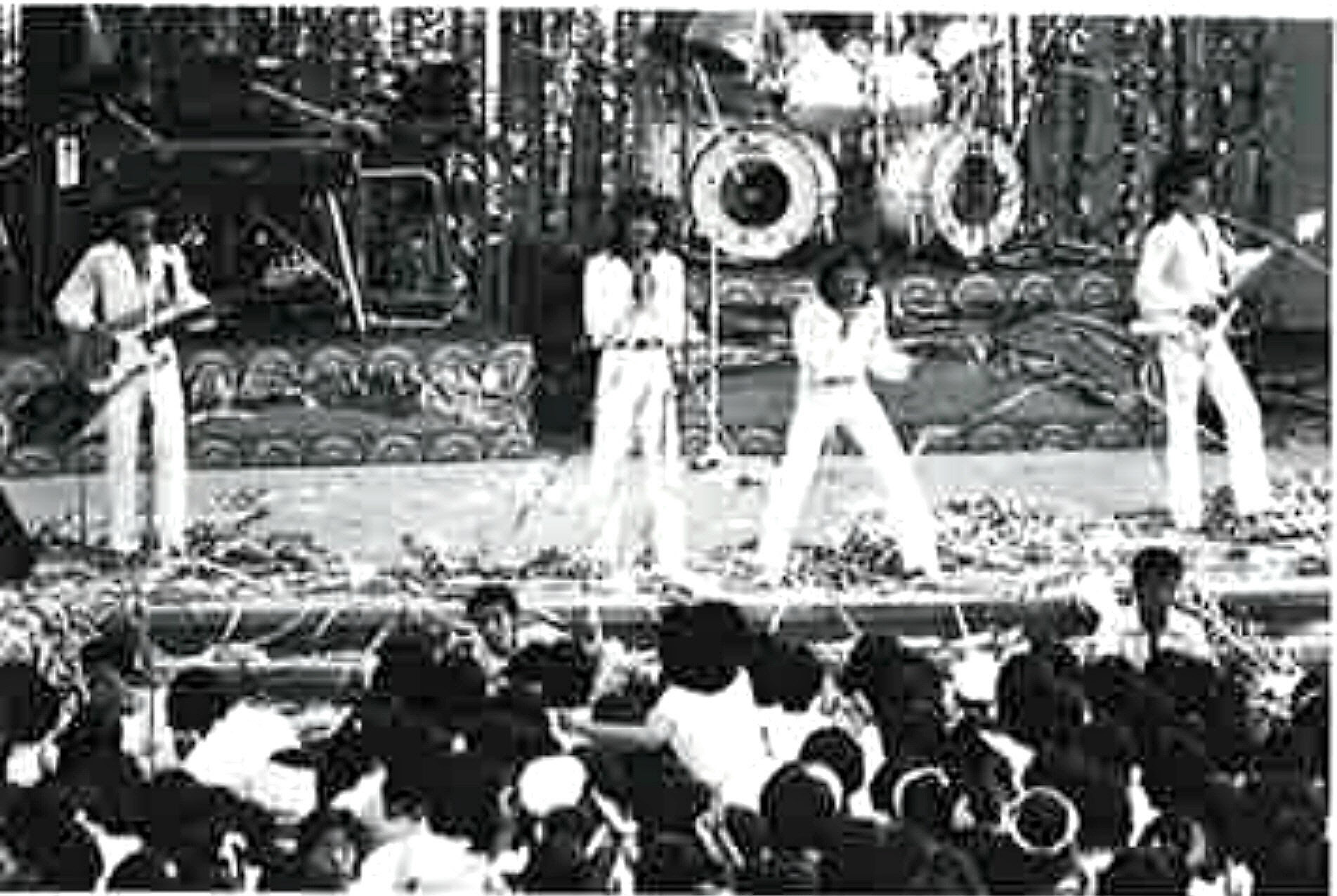 日比谷野外音楽堂でのライブには大勢のファンが詰めかけた（1978年）