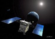 カプセルを地球に投下する「はやぶさ2」のイメージ=JAXA、池下章裕氏提供 カプセルを地球に投下する「はやぶさ2」のイメージ=JAXA、池下章裕氏提供